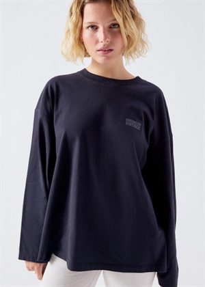 Gixy oversize bluse Sort American Vintage 